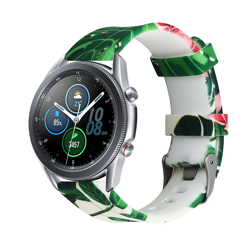For Samsung Galaxy Watch 46mm Watch3 45mm Premium Silicone Stylish Pattern Printed Watchband Wrist Strap Replacement 22mm For Samsung Galaxy Watch 46mm Watch3 45mm Premium Silicone Stylish Pattern Printed Watchband Wrist Strap Replacement 22mm